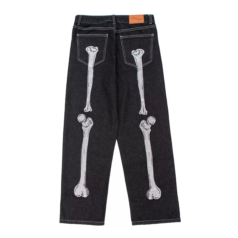 [AMO] SKELETON JEANS