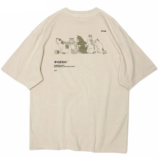 [AMO] JAPANESE CAT T-SHIRT