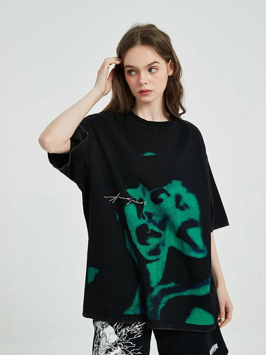 [AMO] ABSTRACT GIRL T-SHIRT